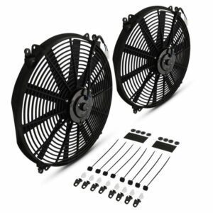 2x 16" Universal Straight Blade Fans Kit