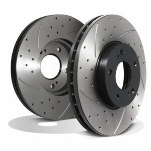 Front Drilled Grooved 295mm Brake Discs - Nissan Skyline R33 2.5 GTST 93-98