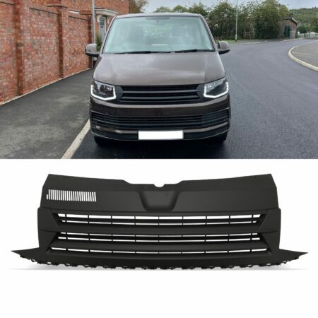 Matte Black Debadged Grille - VW Transporter T6 2016+