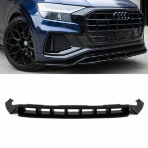 Front Bumper Splitter Lip Gloss Black - Audi Q8 18-23