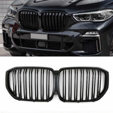 Glossy Zwarte Sport Grill Voor BMW G05 X5 - Dubbele Bar 2018+