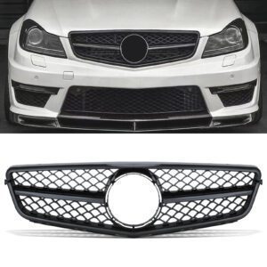 AMG Style Gloss Black Grille - Mercedes C Class W204 07-14