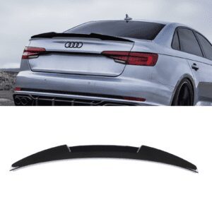 M4 Style Rear Boot Spoiler Lip Gloss Black - Audi A4 B9.5 2019+