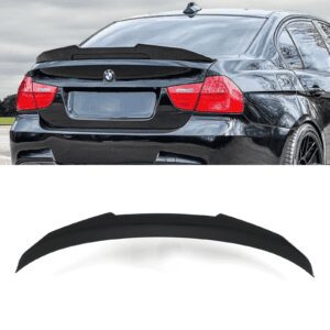 PSM Style Rear Lip Spoiler Gloss Black - BMW 3 Series E90 05-11