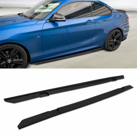 Gloss Black M Style Side Skirts - BMW 2 Series F22 F23 14-21