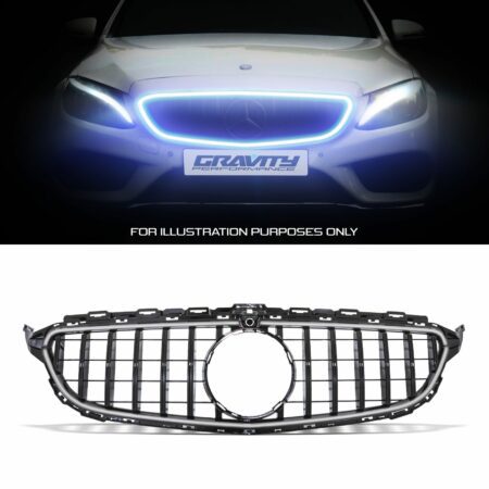 Gloss Black LED Grille - Mercedes C-Class W205 15-21