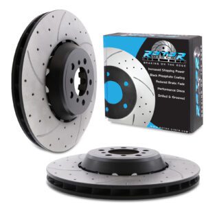 Front Drilled Grooved Vented 380mm Brake Discs - BMW F82 F83 M4 & Competition 14–20