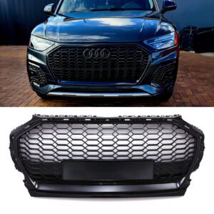Front SQ5 Style Badgeless Grille Gloss Black – Audi Q5 FY 21-24