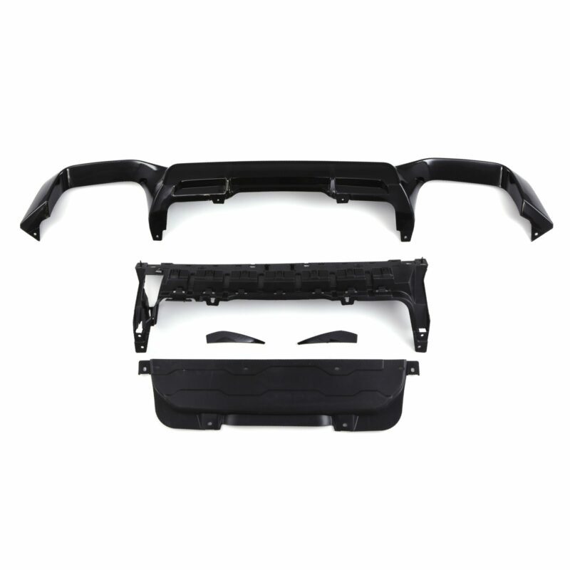 X4m Rear Diffuser X4M Style Rear Diffuser Gloss Black – BMW X4 G02 LCI 2022+ – Gravity ...