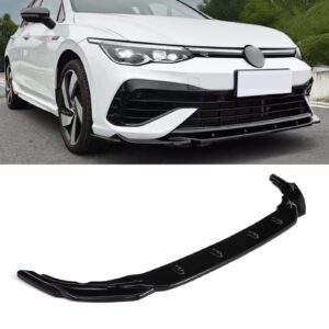 R Style Front Splitter Gloss Black - VW Golf MK8 2020-2024