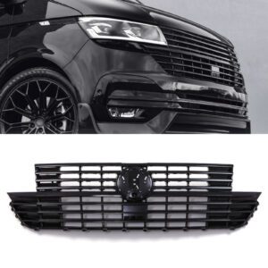 Front Badged Grille Gloss Black - VW Transporter T6.1 19-24