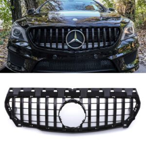 Panamericana Style Front Grille Gloss Black - Mercedes CLA Class W177 13-15
