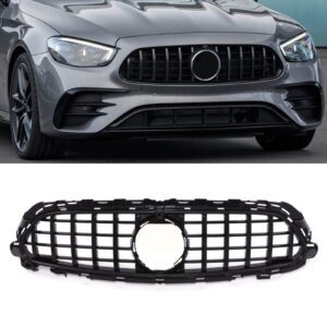 Panamericana Style Front Grille Gloss Black - Mercedes E Class AMG W213 21-23