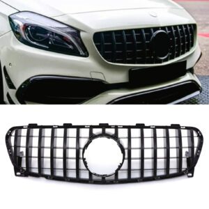 Panamericana Style Front Grille Gloss Black - Mercedes GLA Class X156 17-19