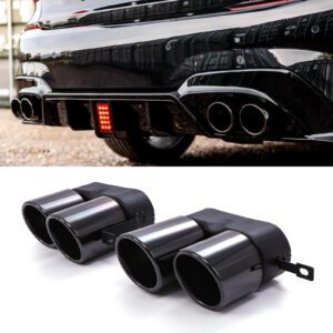 Quad Exhaust Tips Gloss Black – BMW 3 Series G20 G21 2019+