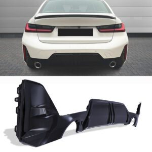 Rear Dual Exit Style Diffuser Gloss Black - BMW 3 Series G20 LCI 2022+