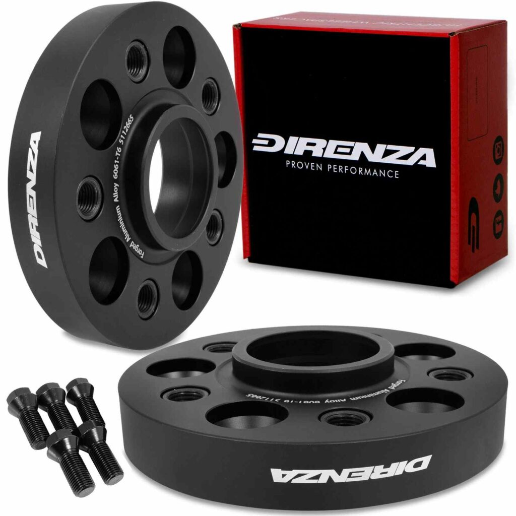 Direnza 25mm Wheel Spacers – Pair – MG HS | 5×112 M14×1.5 66.5mm