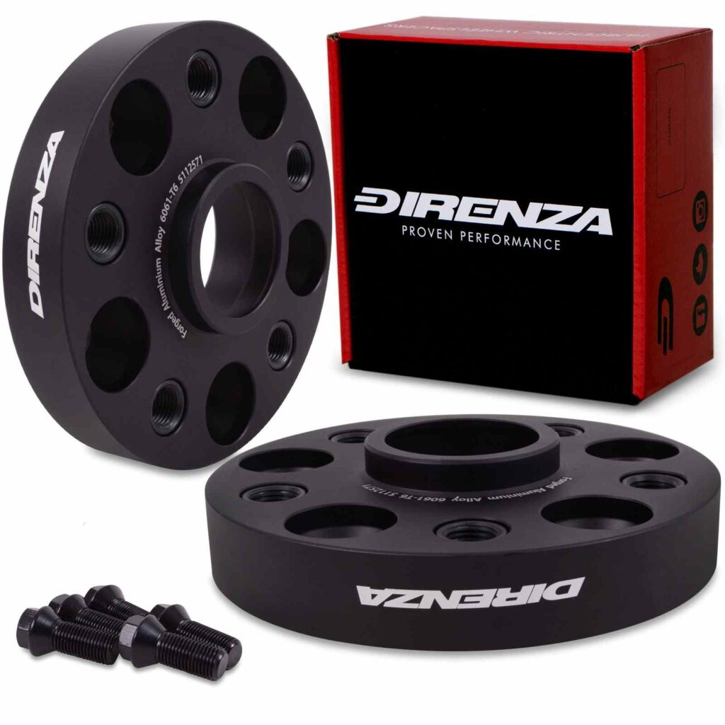 Direnza 25mm Wheel Spacers – Pair – Audi A3 / A4 / A5 / A6 / TT | 5×112 M14×1.5 57.1mm