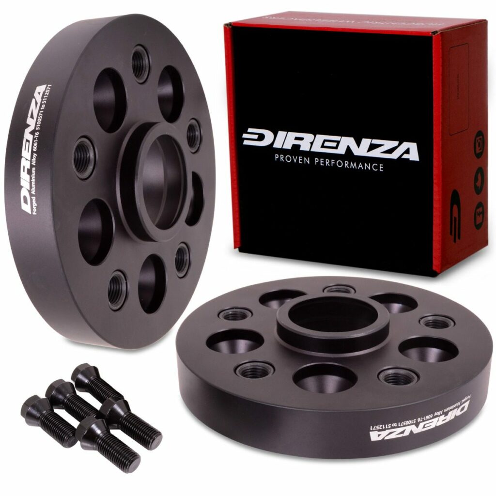 Direnza 25mm Wheel Spacers - Pair - 5x100-5x112 Audi to VW Wheel Spacer PCD Adapters