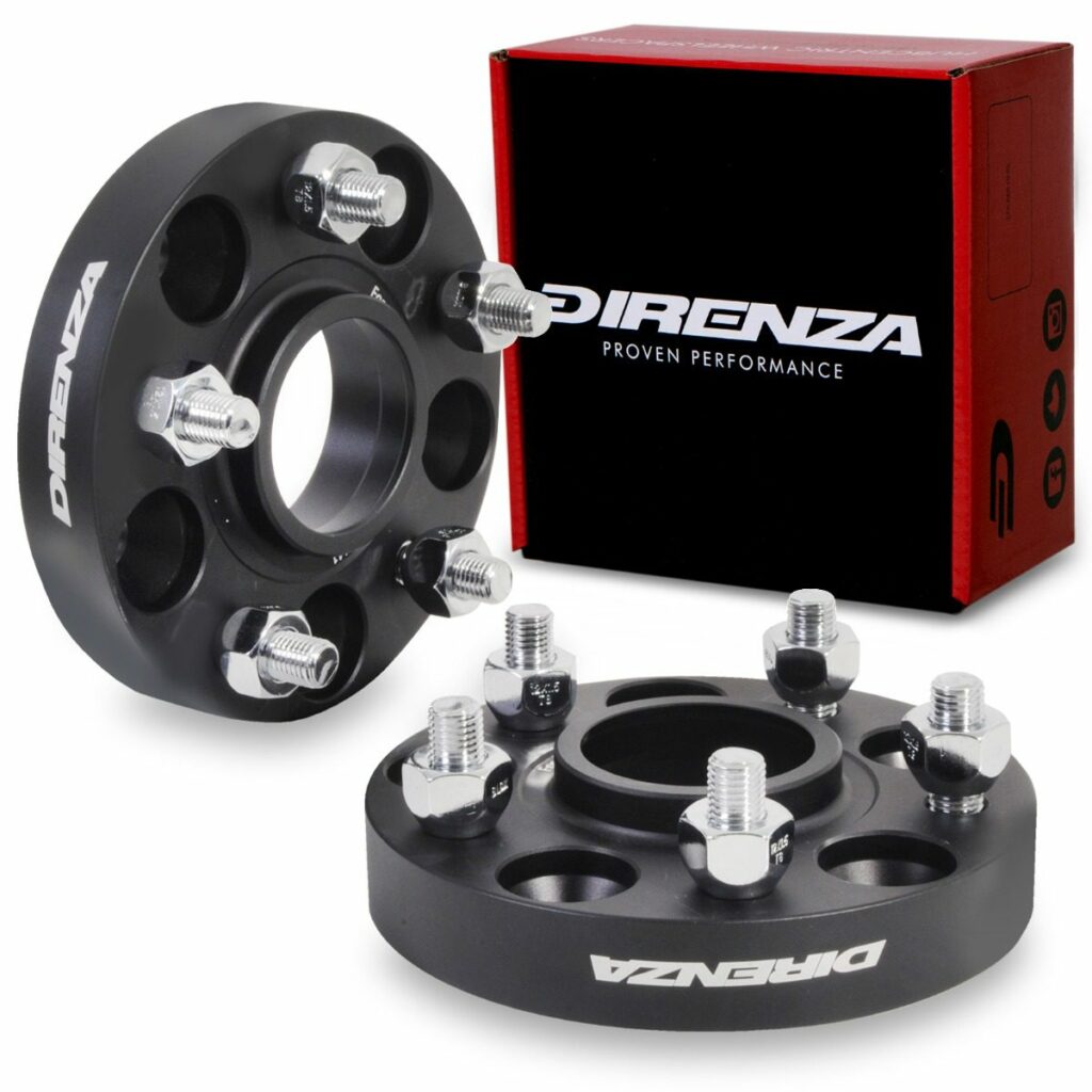 Direnza 25mm Wheel Spacers - Pair - Honda Civic Type R All Models 97-22 | 5×114.3 M12×1.5 64.1mm