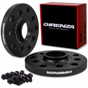 Direnza 15mm Wheel Spacers - Pair - VW Volkswagen Golf Polo / Audi A1 A3 / Seat Ibiza / Skoda Octavia | 5×100 M14×1.5 57.1mm
