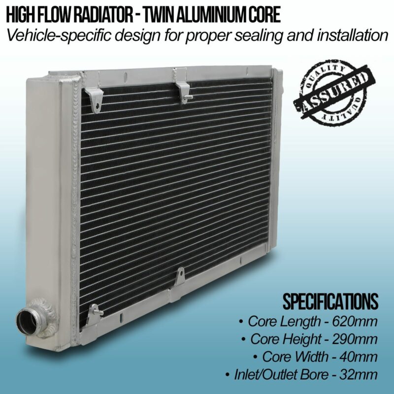 Vx220 Radiator 40mm High Flow Radiator - Vauxhall VX220 Speedster / Lotus Elise MK2 ...