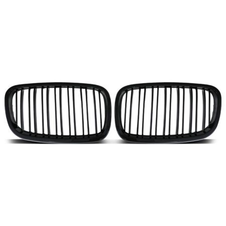 Double Bar Style Grille Gloss Black - BMW X6 E71 2008-2014
