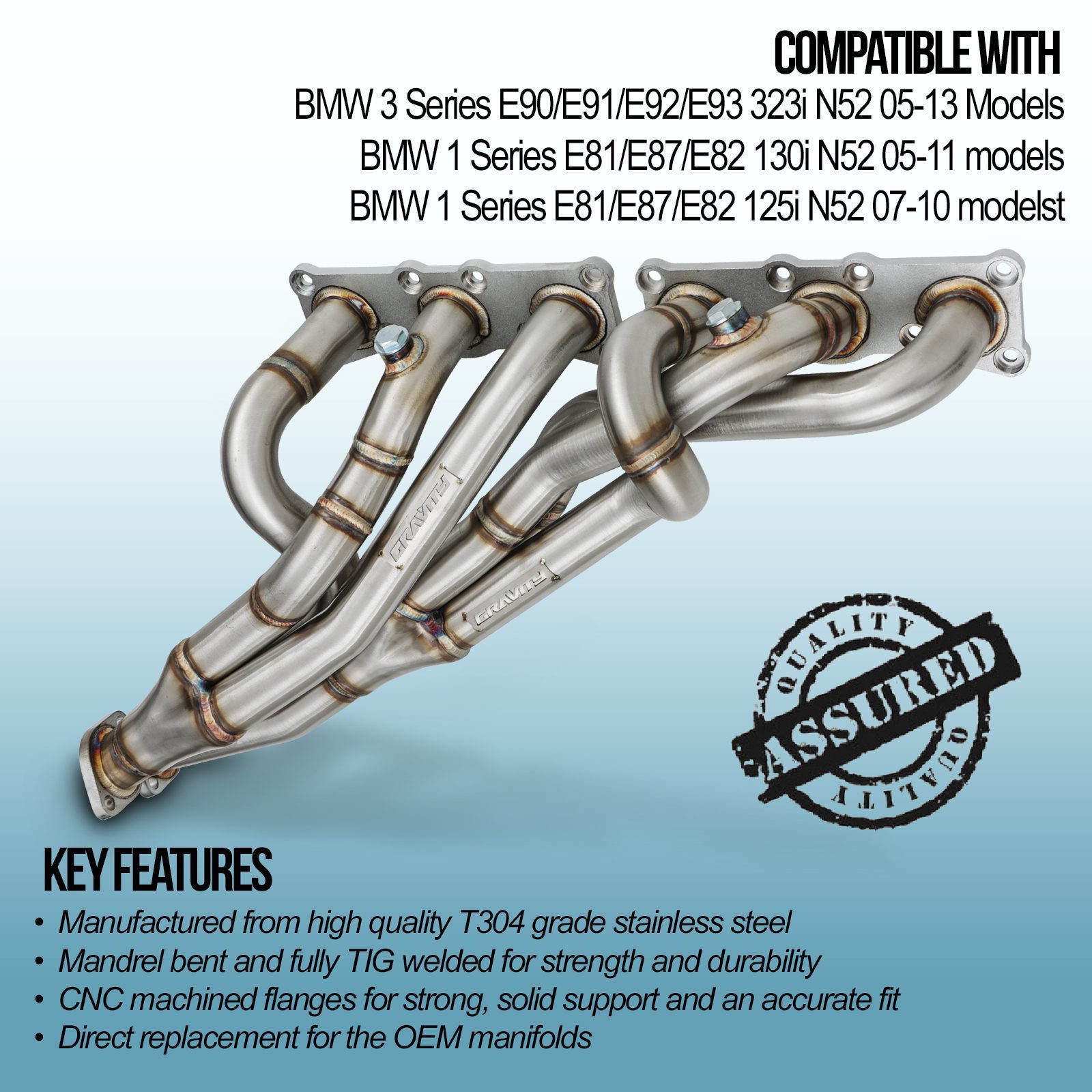 Decat Exhaust Manifold - BMW 3 Series E90 / E91 / E92 / E93 05-13