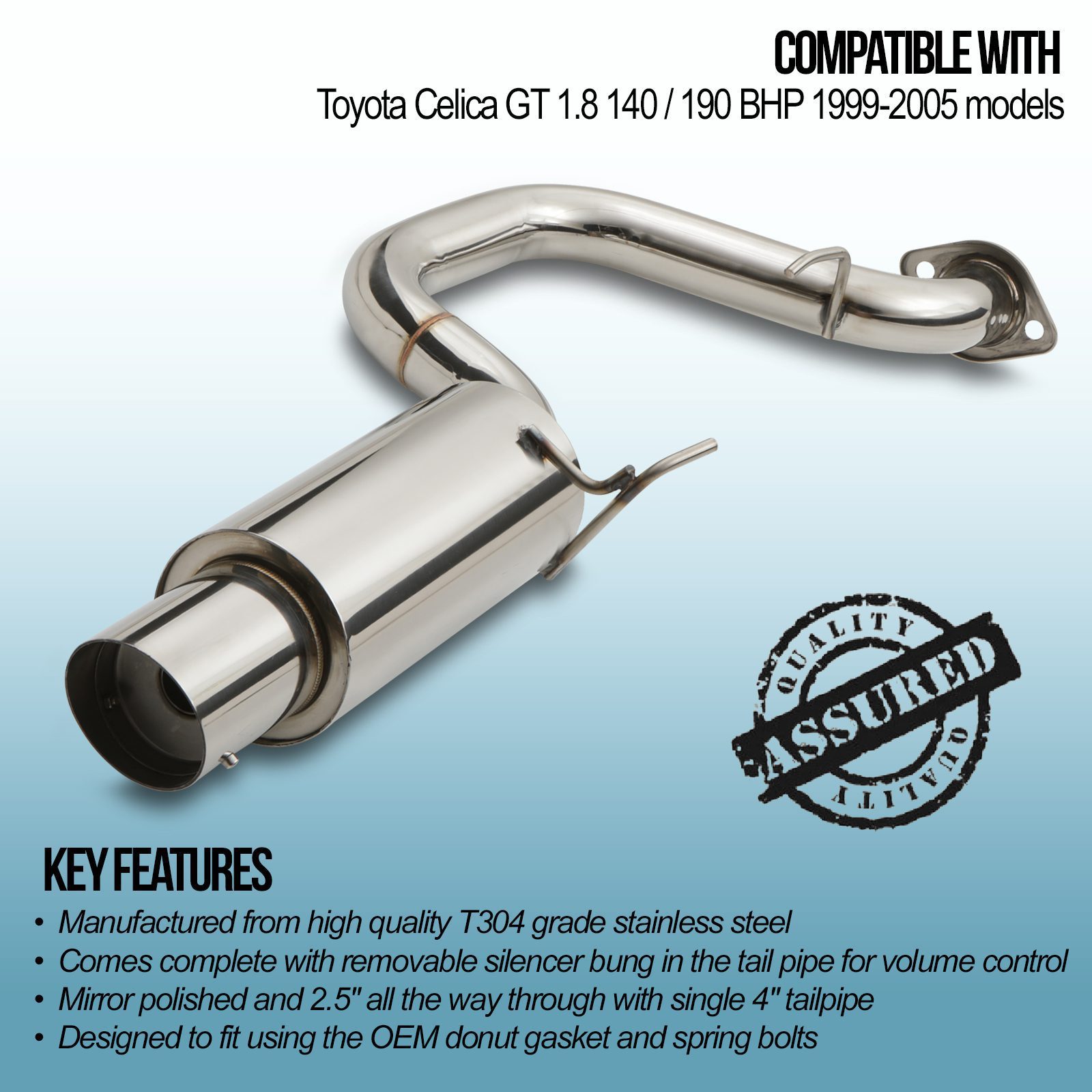 Exhaust Back Box - Toyota Celica GTS ZZT T230 1.8 99-05 – Gravity