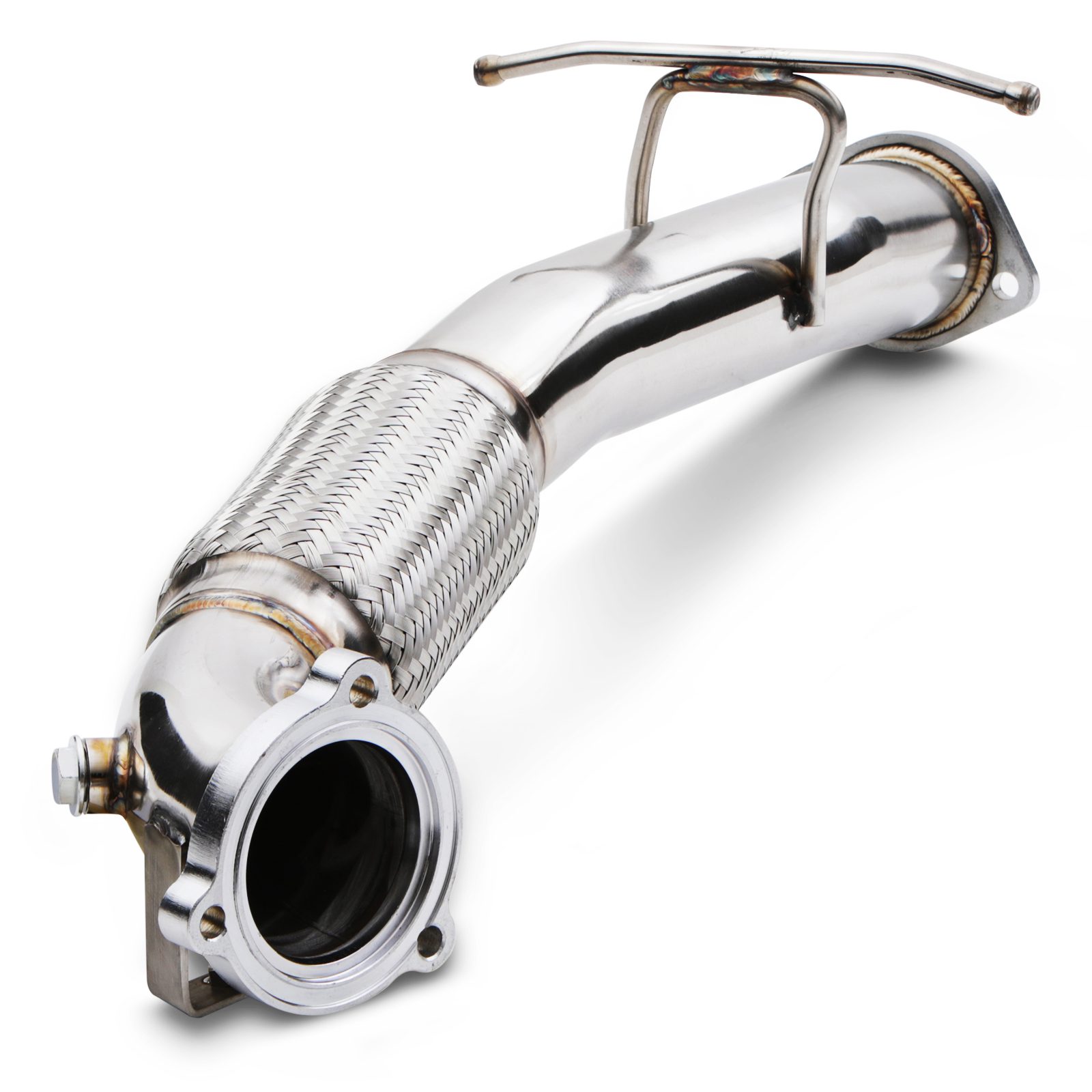 For Ford Focus ZETEC 4.5 inches Muffler Tip Stainless Steel Catback+Manifold Header+Downpipe Exhaust System 