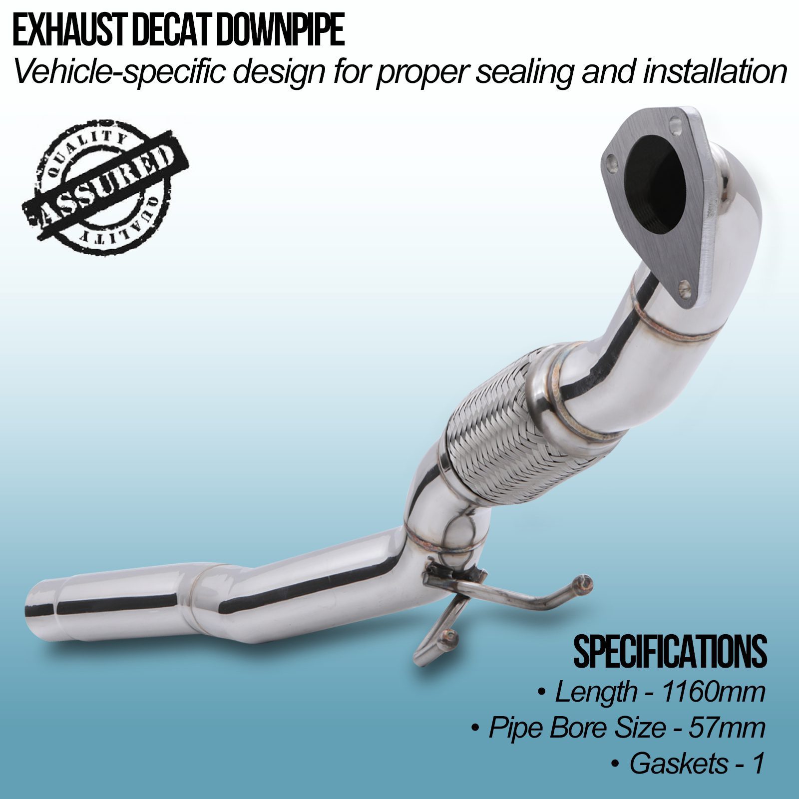 thumbnail image 2 of Exhaust Middle Front Pipe For Audi A3 8L 1.9 TDI (90-130 BHP) – Polmo/EDEX 2 of 2