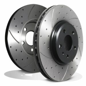 Front Drilled Grooved 320mm Brake Discs - Audi A5, Convertible & Sportback