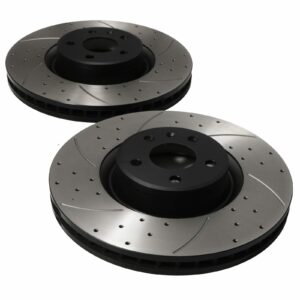 Front Drilled Vented 356mm Brake Discs - Audi A6 S6 C7 2.8 3.0 TDI TSI TFSI