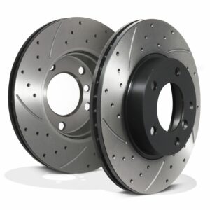 Front Drilled Grooved 286mm Brake Discs - BMW E46 Saloon Coupe Touring