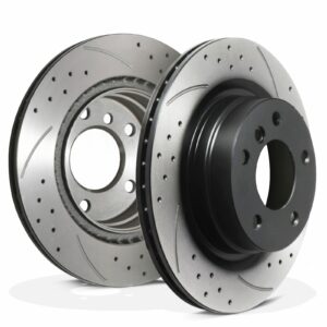 Rear Drilled Grooved 300mm Brake Discs - BMW 2 Series 220D 218D Coupe 13+