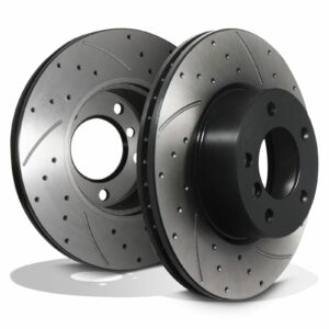 Front Drilled Grooved 300mm Brake Discs - BMW 3 Series E90 E91 E92 E93 320I 325I