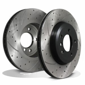 Front Drilled Grooved Vented 325mm Brake Discs - BMW E46 330I 330D 325I 00+