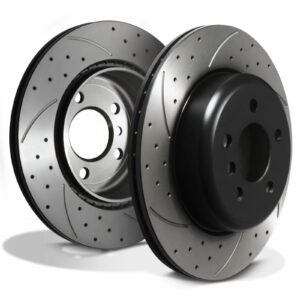 Rear Drilled Grooved 330mm Brake Discs - BMW 5 Series F10 F11 518D 530D 10-17