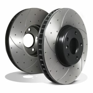 Front Drilled Grooved 348mm Brake Discs - BMW 5 Series F10 F11 535I 550I M550D