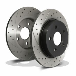 Rear Drilled Grooved Brake Discs 271mm - Ford Focus MK3 1.0 Ecoboost 10-18