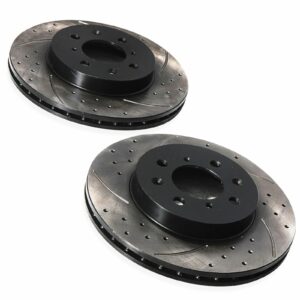 Front Drilled Grooved Brake Discs 262mm - Honda Civic 5th & 6th Gen 91-00
