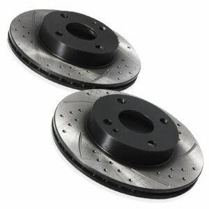 Front Drilled Grooved 235mm Brake Discs - Mazda MX-5 MK1 NA Miata 1.6 89-97