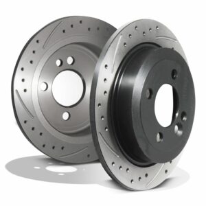 Rear Drilled Grooved 259mm Brake Discs - Mini R50 R52 R53 R56 Cooper S Jcw 01+