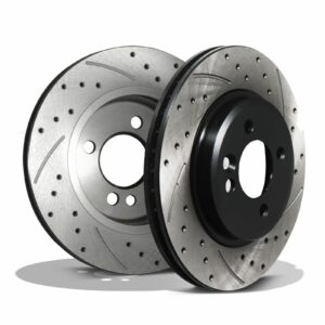 Front Drilled Grooved 276mm Brake Discs Pair - Mini One Cooper S R50 R52 R53