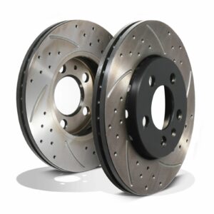 Rear Drilled Grooved 256mm Brake Discs - Audi S3 8L TT 3.2 VR6 1.8T Quattro