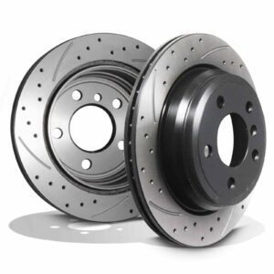 Rear Drilled Grooved 300mm Brake Discs - BMW 3 Series F30 F31 F34 12-18