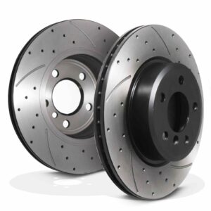 Front Drilled Grooved 330mm Brake Discs - BMW 5 Series F10 F11 09-17