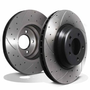 Front Drilled Grooved 348mm Brake Discs - BMW 3 Series E90 E91 E92 E93 330 335 06+