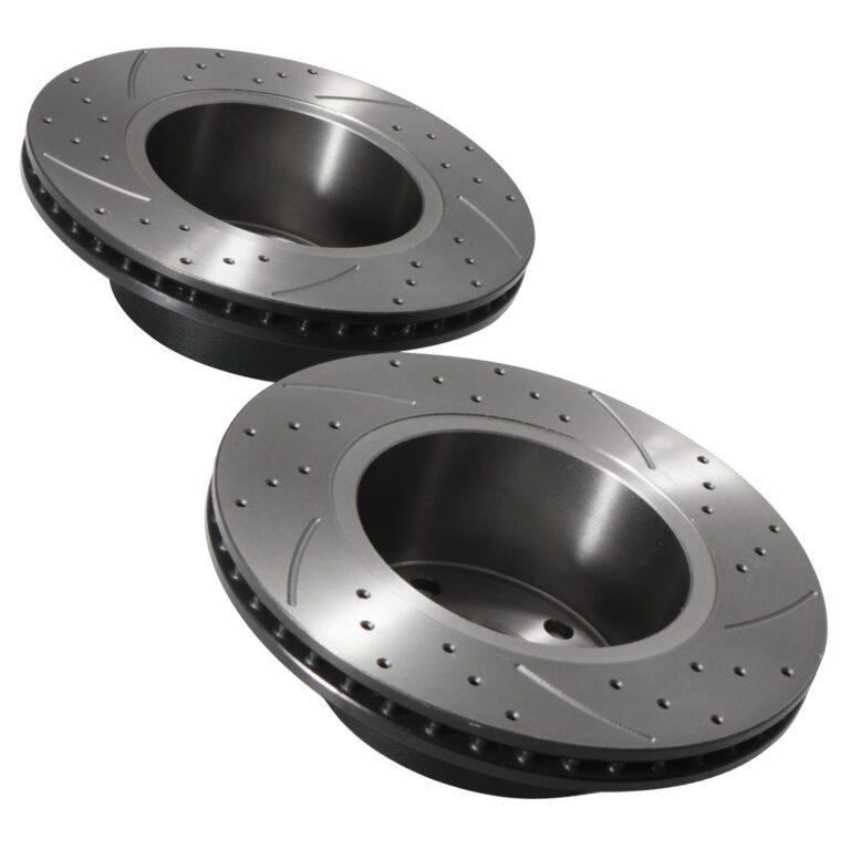 Front Drilled Grooved 297mm Brake Discs - Land Rover Discovery 2 L318 ...
