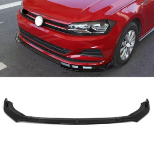 Front Bumper Splitter Gloss Black - Volkswagen Polo MK6 2018+
